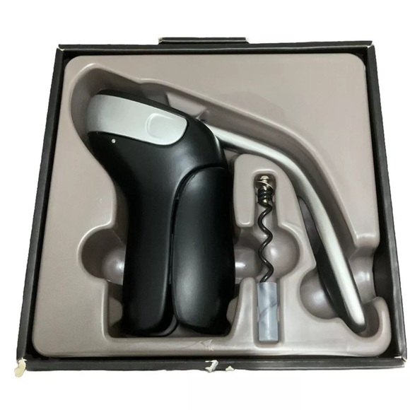 OXO Steel Vertical Lever Corkscrew Wine Bottle Opener w/ Integrated Foil Cutter - Picture 2 of 4